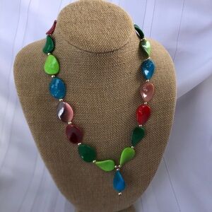 Vtg Multicoloured Statement Necklace